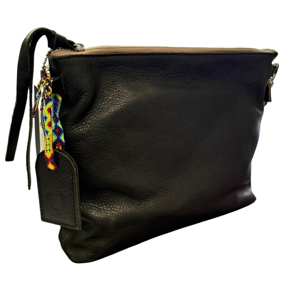 Consuela Black Leather Crossbody - Picture 3 of 9